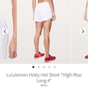 lululemon athletica Hotty Hot shorts White High-Rise Shorts